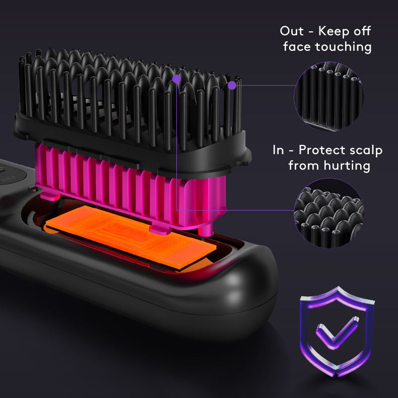 GlowNest™ - 2 In 1 Straight Hair Comb Wireless