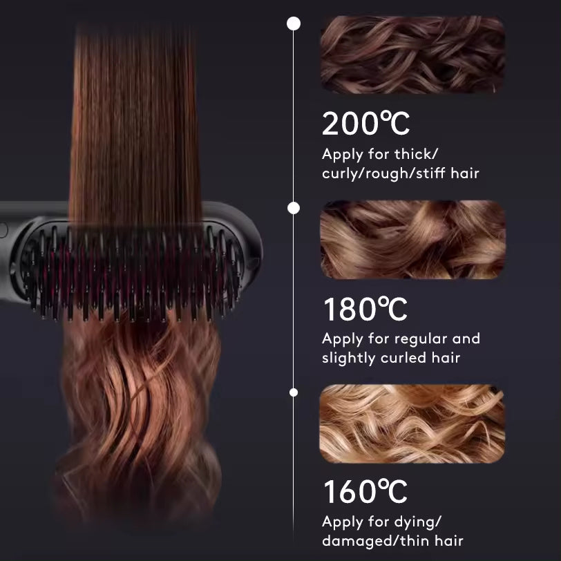 GlowNest™ - 2 In 1 Straight Hair Comb Wireless