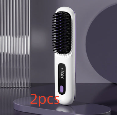 GlowNest™ - 2 In 1 Straight Hair Comb Wireless
