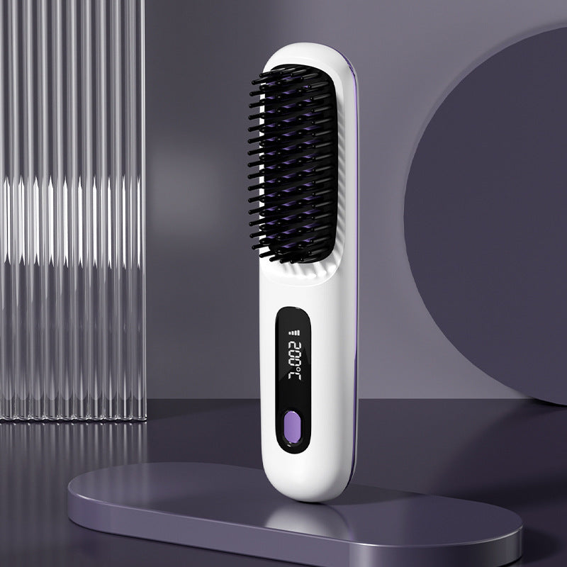 GlowNest™ - 2 In 1 Straight Hair Comb Wireless