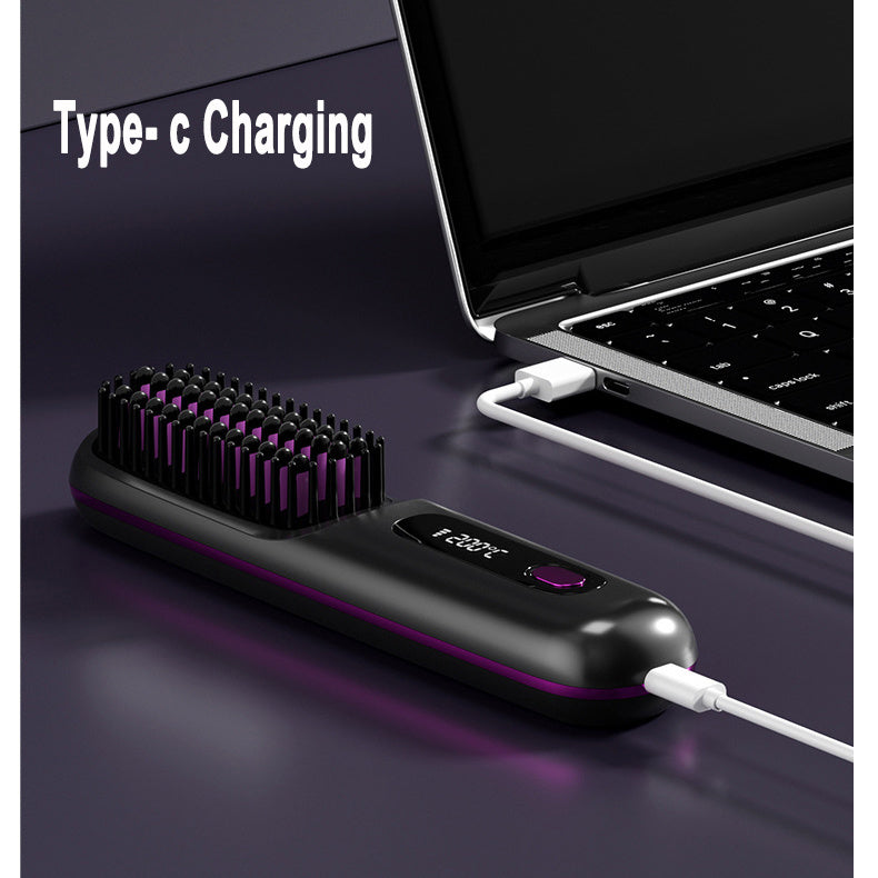 GlowNest™ - 2 In 1 Straight Hair Comb Wireless