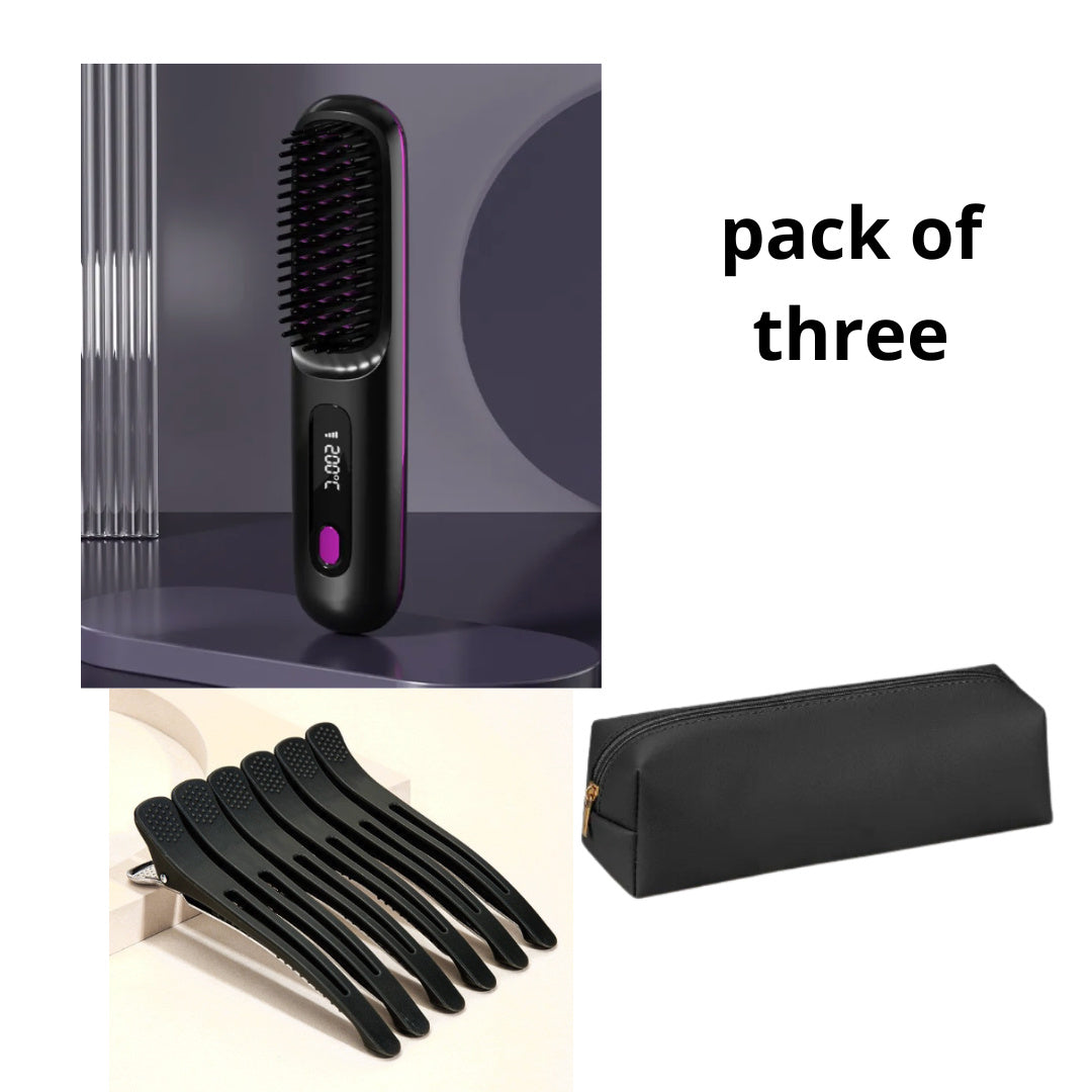 GlowNest™ - 2 In 1 Straight Hair Comb Wireless